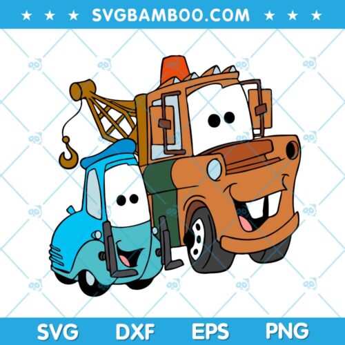 Tow Mater and Guido Cars SVG, Pixar Tow Mater and Guido SVG, Cars Tow Mater and Guido SVG DXF EPS PNG