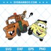 Tow Mater and Luigi Car SVG, Pixar Tow Mater and Luigi Car SVG, Disney Cars Character SVG DXF EPS PNG