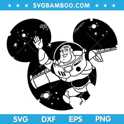 Toy Story Buzz Lightyear SVG, Disney Mickey Ears Toy Story SVG, Disney Character Toy Story SVG DXF EPS PNG