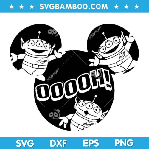 Funny Aliens Disney Ears SVG, Toy Story Disney Ears SVG, Mickey Ears Aliens SVG, Toy Story Character Aliens SVG DXF EPS PNG