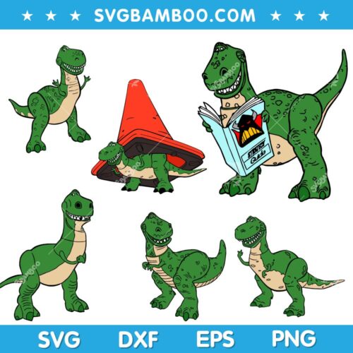 Toy Story Rex SVG Bundle, Toy Story 4 Dinosaur Rex SVG Bundle, Disney Toy Story SVG Bundle DXF EPS PNG