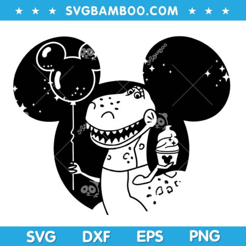 Toy Story Rex Mickey Ears SVG, Disney Ears Dinosaur SVG, Disneyland Ears Toy Story Character Rex SVG DXF EPS PNG