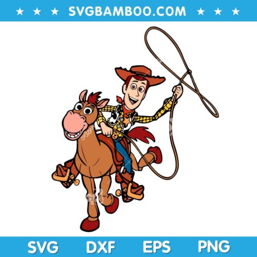 Toy Story Woody Bullseye SVG, Disney Pixar Woody Horse SVG, Disney Toy Story SVG DXF EPS PNG