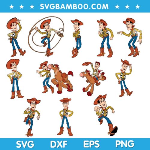 Toy Story Woody SVG Bundle, Disney Woody SVG Bundle, Disney Toy Story SVG Bundle DXF EPS PNG