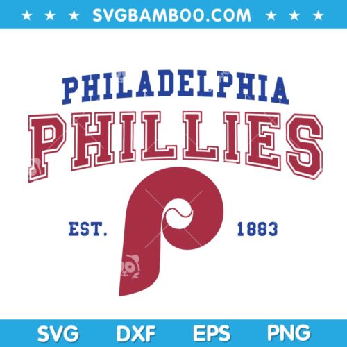 Vintage Phillies Baseball SVG, Vintage Philadelphia Baseball 1883 SVG, Retro Phillies 1883 SVG DXF EPS PNG
