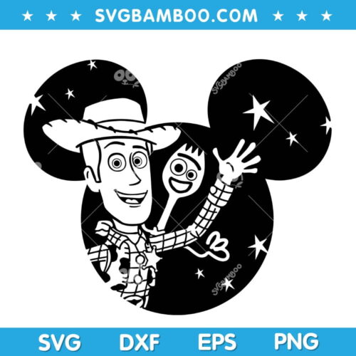 Woody Forky Disney Ears SVG, Toy Story Woody Forky Disney Ears SVG, Disneyland Ears Toy Story SVG DXF EPS PNG