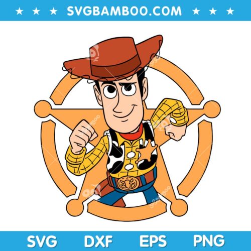 Toy Story Woody Star SVG, Toy Story Banner SVG, Woody Disney Toy Story SVG DXF EPS PNG