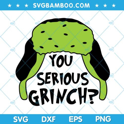 You Serious Grinch SVG, Grinch Dog Hat SVG, Christmas Grinch Funny SVG, Christmas Grinch Serious SVG DXF EPS PNG