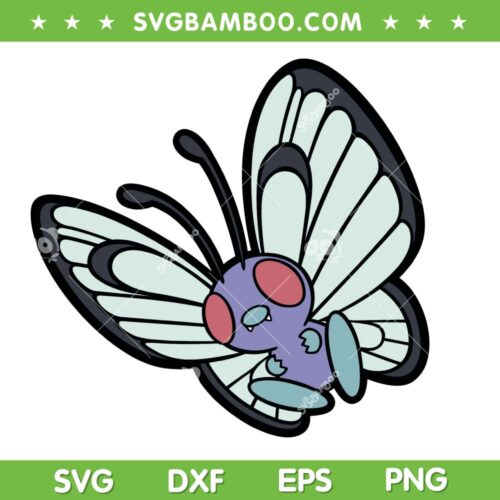 Pokemon Butterfree SVG, Bug Flying Pokemon SVG, Butterfly Pokemon SVG, Purple Butterfly Pokemon SVG DXF EPS PNG