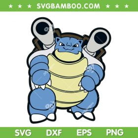 Blastoise Vector Pokemon Blastoise SVG, Water Pokemon SVG, Pokemon Blue