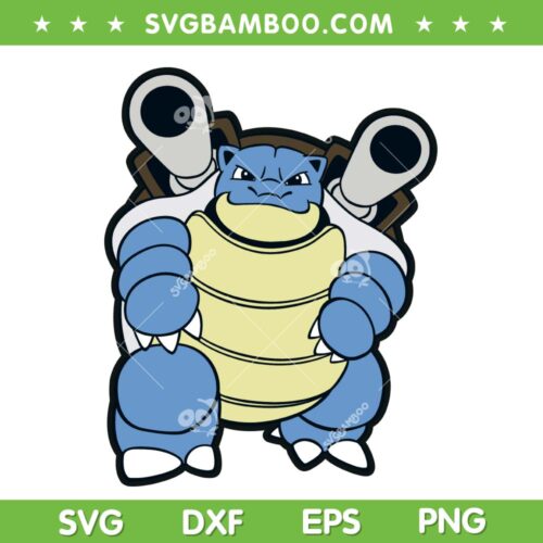 Pokemon Blastoise SVG, Water Pokemon SVG, Pokemon Blue SVG, Generation Pokemon Blastoise SVG DXF EPS PNG