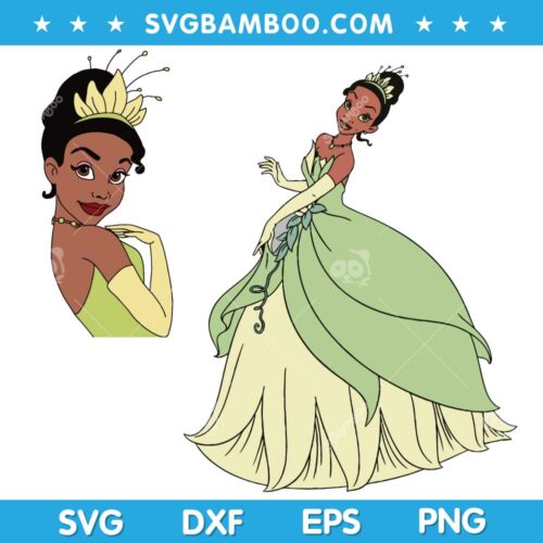 Tiana SVG, Tiana Princess SVG, Disney Tiana Princess SVG, Disney Character Tiana Princess SVG DXF EPS PNG