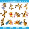 Tigger SVG Bundle, Disney Tigger SVG Bundle, Winnie The Pooh SVG Bundle DXF EPS PNG