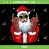African American Santa Rock PNG, Christmas Pajama Cool Black Xmas PNG, Santa Christmas PNG