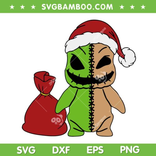 Baby Oogie Boogie Christmas SVG, Sack Baby Santa Christmas SVG, Funny Christmas Baby Oogie Boogie SVG DXF EPS PNG