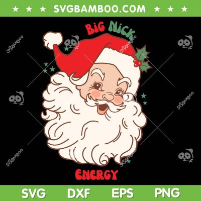 Baby Santa Big Nick Energy SVG, Retro Red Santa SVG, Big Nick Santa Face SVG DXF EPS PNG Baby Santa Big Nick Energy SVG, Retro Red Santa SVG, Big Nick Santa Face SVG DXF EPS PNG