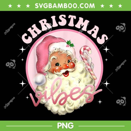 Baby Santa Claus Vintage PNG, Pink Santa Claus Vibes PNG, Christmas Pink Santa Claus PNG