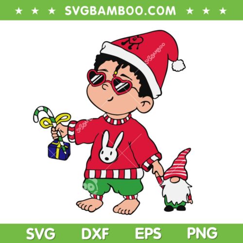 Bad Bunny Gnomes Christmas SVG, Baby Benito Christmas SVG, Bad Bunny Gnomes Baby Benito SVG DXF EPS PNG
