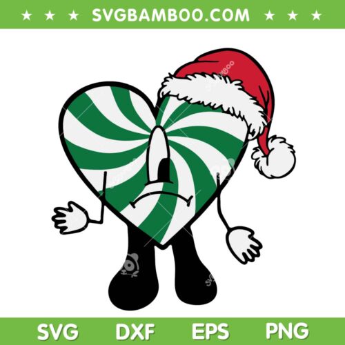 Bad Bunny Un Navidad Sin Ti SVG, Christmas Sad Heart Candy SVG, Christmas Un Navidad Sin Ti SVG DXF EPS PNG