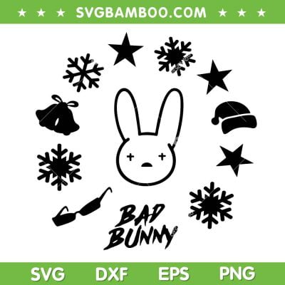 Bad Bunny Xmas SVG, White Bad Bunny Christmas SVG, Vintage Bad Bunny Christmas SVG DXF EPS PNG Bad Bunny Xmas SVG, White Bad Bunny Christmas SVG, Vintage Bad Bunny Christmas SVG DXF EPS PNG