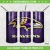 Baltimore Ravens 20oz Skinny Tumbler Template PNG, NFL Baltimore Ravens Tumbler Wrap PNG, American Football Tumbler Sublimation Design PNG Download