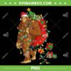Bigfoot Sasquatch Santa Hat PNG, Bigfoot Christmas Tree PNG, Bigfoot Carrying Chritsmas PNG