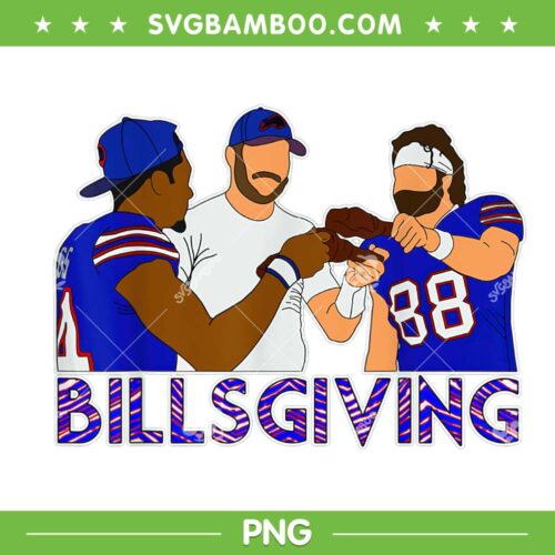 Billsgiving Football PNG, Happy BillsGiving PNG, Chicken Football Thanksgiving PNG