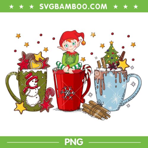 Buddy The Elf Coffee Latte PNG, Elf Coffee Movie Christmas PNG, Christmas Elf PNG