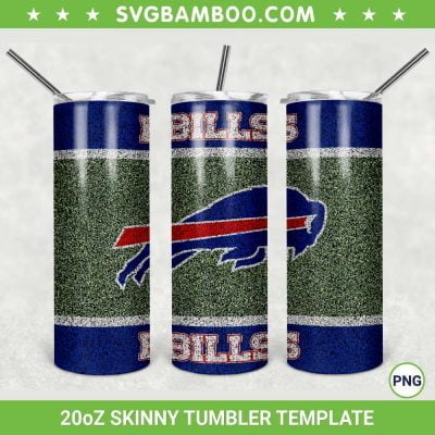 Buffalo Bills 20oz Skinny Tumbler Template PNG, Buffalo Bills Logo Tumbler Wrap PNG, NFL Logo Tumbler Sublimation Design PNG Download