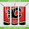 Calgary Flames 20oz Skinny Tumbler Template PNG, NHL Calgary Flames Tumbler Wrap PNG, Football Sports Tumbler Sublimation Design PNG Download