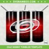 Carolina Hurricanes 20oz Skinny Tumbler Template PNG, NHL Logo Carolina Hurricanes Tumbler Wrap PNG, Football Team Tumbler Sublimation Design PNG Download