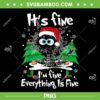 Cat Christmas Its Fine Im Fine PNG, Everything Is Fine Cat Christmas PNG, Black Cat Santa Hat PNG