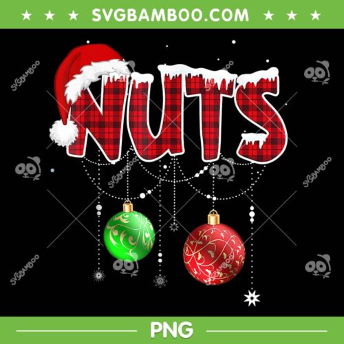 Chest Nuts Buffalo Plaid PNG, Chestnuts Christmas Couples Nuts PNG, Christmas Chestnuts Santa Hat PNG