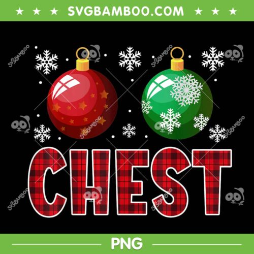 Chest Nuts Buffalo Plaid PNG, Funny Christmas Couples Chest PNG, Christmas Snowflake Chest Nuts PNG