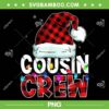 Christmas Cousin Crew Buffalo Plaid PNG, Pajamas Family Xmas Red Plaid PNG, Christmas Cousin Writing PNG