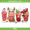 Christmas Latte Drink PNG, Latte Santa Xmas PNG, Christmas Coffee Latte PNG, Christmas Coffee Drink PNG