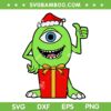 Christmas Mike Wazowski Monster Inc SVG, One Eyed Monster Ugly Christmas SVG, Xmas Mike Wazowski One Eye SVG DXF EPS PNG