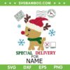 Christmas Reindeer Santa Sack SVG, Reindeer North Pole Mail Express SVG, Christmas Special Delivery Reindeer SVG DXF EPS PNG