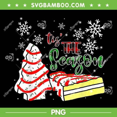 Christmas Tree Cake Buffalo Plaid PNG, Little Tis-The-Season Holiday PNG, Christmas Tree Buffalo Plaid PNG