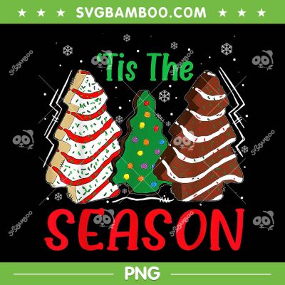 Christmas Tree Cakes PNG, Tis The Season Tree Cake PNG, Christmas Trees Tis The Season PNG