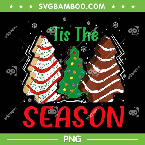 Christmas Tree Cakes PNG, Tis The Season Tree Cake PNG, Christmas Trees Tis The Season PNG