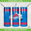 Colorado Avalanche 20oz Skinny Tumbler Template PNG, NHL Colorado Avalanche Tumbler Wrap PNG, NHL Sport Tumbler Sublimation Design PNG Download