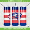 Columbus Blue Jackets 20oz Skinny Tumbler Template PNG, NHL Columbus Blue Jackets Tumbler Wrap PNG, NHL Team Tumbler Sublimation Design PNG Download