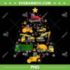 Construction Excavator Christmas Tree PNG, Christmas Truck Tree PNG, Crane Truck Christmas Tree PNG