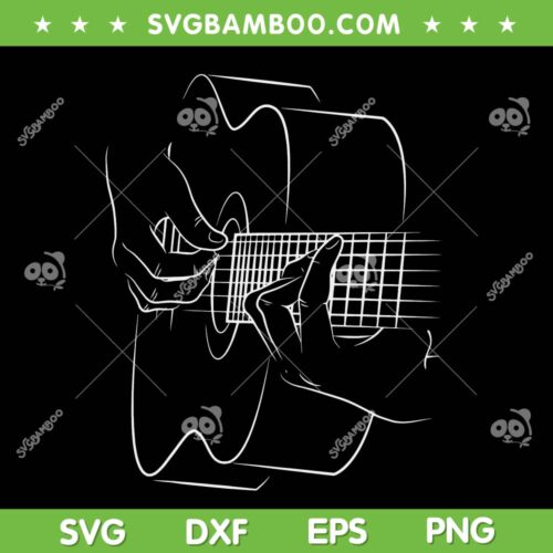 Cool Acoustic Guitar For Men Women SVG, Acoustic Guitar Player SVG, Playing Guitar Acoustic SVG DXF EPS PNG