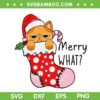 Cute Cat Merrry What SVG, Funny Cat Merry What SVG, Chirstmas Funny Cat SVG DXF EPS PNG Cute Cat Merrry What SVG, Funny Cat Merry What SVG, Chirstmas Funny Cat SVG DXF EPS PNG