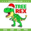 Cute Christmas Dinosaur SVG, Christmas Tree Lights Santa Xmas SVG, Green Dinosaur Christmas Santa Hat SVG DXF EPS PNG