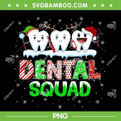 Dental Squad PNG, Funny Teeth Xmas Lights PNG, Dentist Christmas Squad PNG
