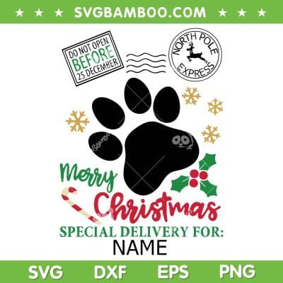 Dog Paw Santa Sack SVG, Christmas Santa Paw SVG, Santa Christmas Bag SVG DXF EPS PNG Dog Paw Santa Sack SVG, Christmas Santa Paw SVG, Santa Christmas Bag SVG DXF EPS PNG
