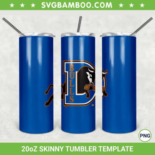 Durham Bulls 20oz Skinny Tumbler Template PNG, Durham Bulls Logo Tumbler Wrap PNG, Durham Bulls Baseball Tumbler Sublimation Design PNG Download